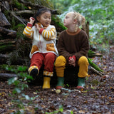 Little Green Radicals - Red Apples Lined Classic Wellington Boots: Red Apples Repeat Print