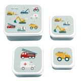 A Little Lovely Company - Lunch & snack box set: Vehicles, Cars