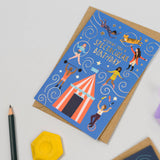 Mifkins - Circus Tricks Birthday Card | Kids Card | Childrens Card