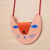 Ark Colour Design - Cat Pocket Purse: Green/Cornflower