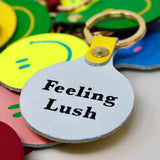 Ark Colour Design - Feeling Lush Smilie Face Key Fob: Green