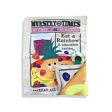 Jo & Nic's Crinkly Cloth Books - Nursery Times Crinkly Newspaper - Rainbow Smoothie