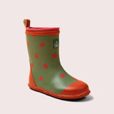 Little Green Radicals - Red Apples Lined Classic Wellington Boots: Red Apples Repeat Print