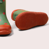 Little Green Radicals - Red Apples Lined Classic Wellington Boots: Red Apples Repeat Print