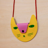 Ark Colour Design - Cat Pocket Purse: Green/Cornflower