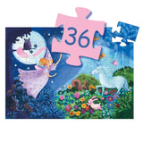 Djeco - Silhouette Puzzle - The Fairy & The Unicorn