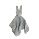 The Little Bumble Co - Knitted Bunny Comforter - Blue