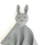 The Little Bumble Co - Knitted Bunny Comforter - Blue