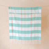 TBCO - LAMBSWOOL BABY BLANKET - Mint Stripe