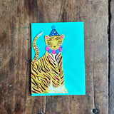 Hutch Cassidy - Party Tiger die-cut Greetings Card