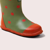 Little Green Radicals - Red Apples Lined Classic Wellington Boots: Red Apples Repeat Print