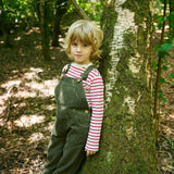 Dotty Dungarees - Khaki Chunky Cord Dungarees