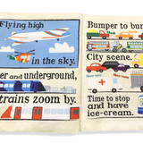 Jo & Nic's Crinkly Cloth Books - Nursery Times Crinkly Newspaper - Busy Road