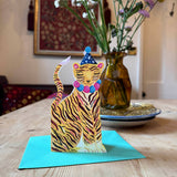 Hutch Cassidy - Party Tiger die-cut Greetings Card