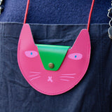 Ark Colour Design - Cat Pocket Purse: Green/Cornflower