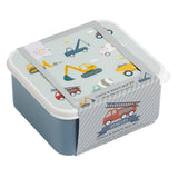 A Little Lovely Company - Lunch & snack box set: Vehicles, Cars