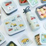 A Little Lovely Company - Lunch & snack box set: Vehicles, Cars