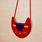 Ark Colour Design - Cat Pocket Purse: Green/Cornflower