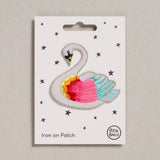 Petra Boase Ltd - Iron on Patch - Rainbow Swan