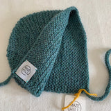 Maze Hill Studio - Knitted Baby Bonnet - Sea Green