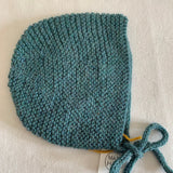 Maze Hill Studio - Knitted Baby Bonnet - Sea Green